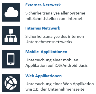 Analysebereiche eines Penetrationstests